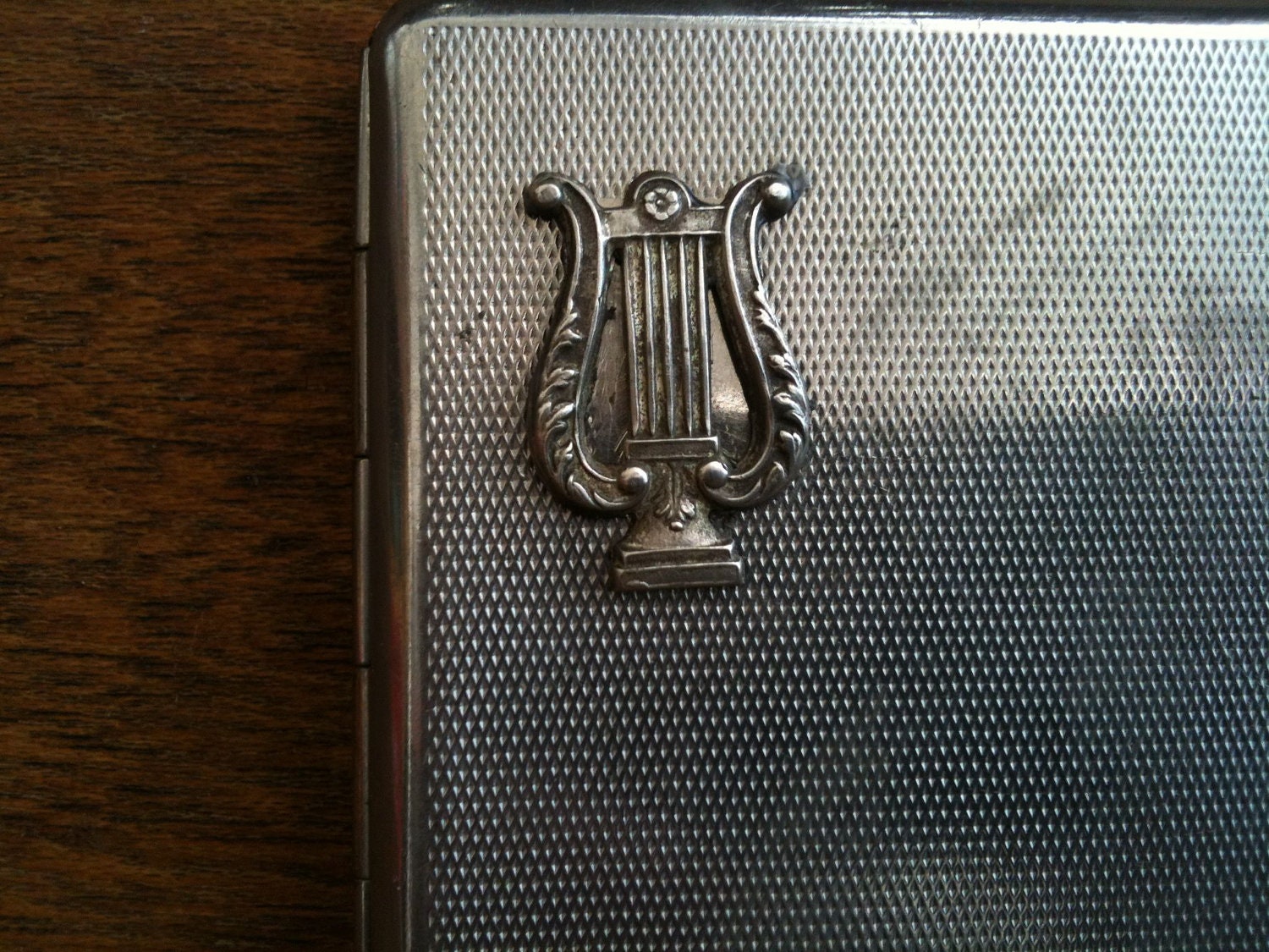 Vintage English Silver Colored Cigarette Case