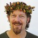 Acorn Man Wreath - Autumn Mustard and Bronze Acorn with Deep Rust Berries. For Him, Guys, Groom, Greek God, September