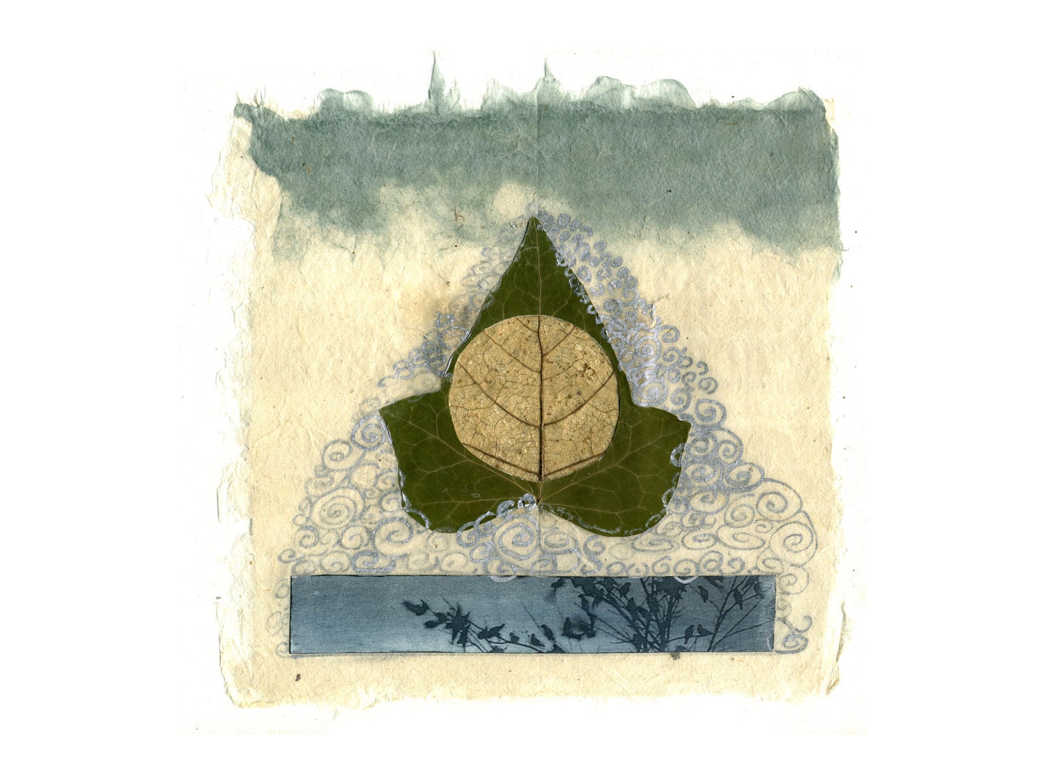 Mantra, original mixed media collage