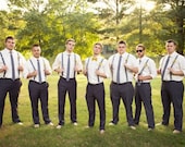 Mens SUSPENDERS for Wedding, Mens Suspender Set