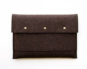 13"  Macbook Pro // wool felt laptop sleeve in T R U F F L E . B R O W N