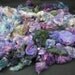 Alpaka locks, hand painted fiber fleece for spinning and felting, 4.4 oz,, 100 % alpaka