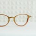 Vintage 50s Eyeglasses 1950s Cat Eye Glasses Amber Opal Squared Frame 44/20 American Optical
