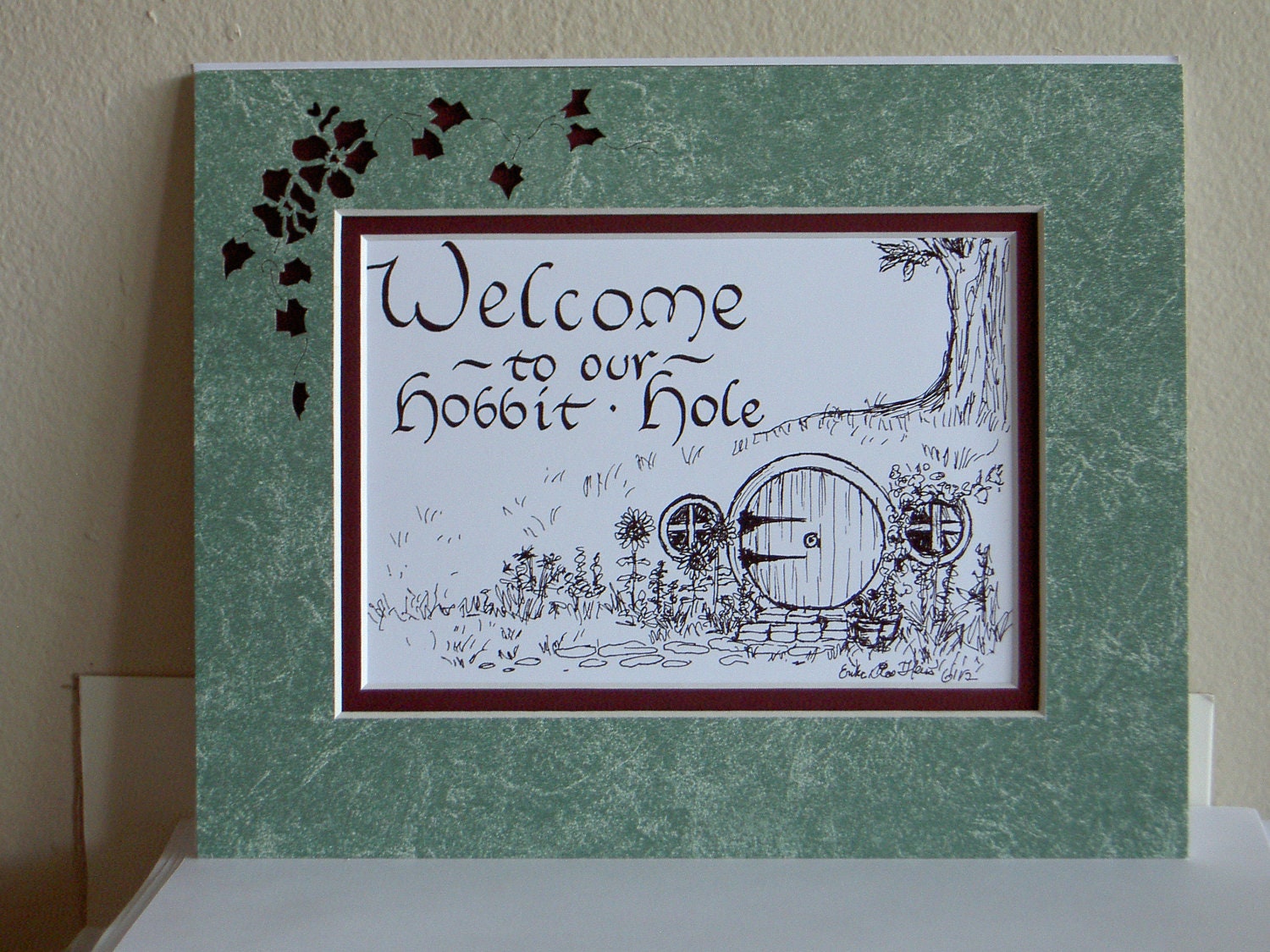 Welcome to Our Hobbit Hole matted print