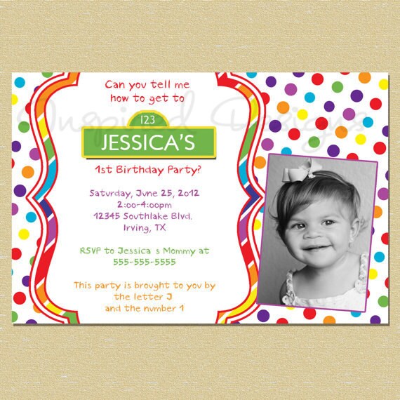 Sesame Street Birthday Invitation - Sesame Street (Any Age) Il_570xn