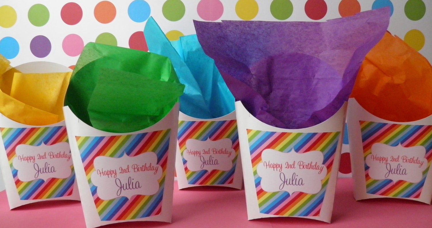 24 Party Snack Containers w/ custom labels
