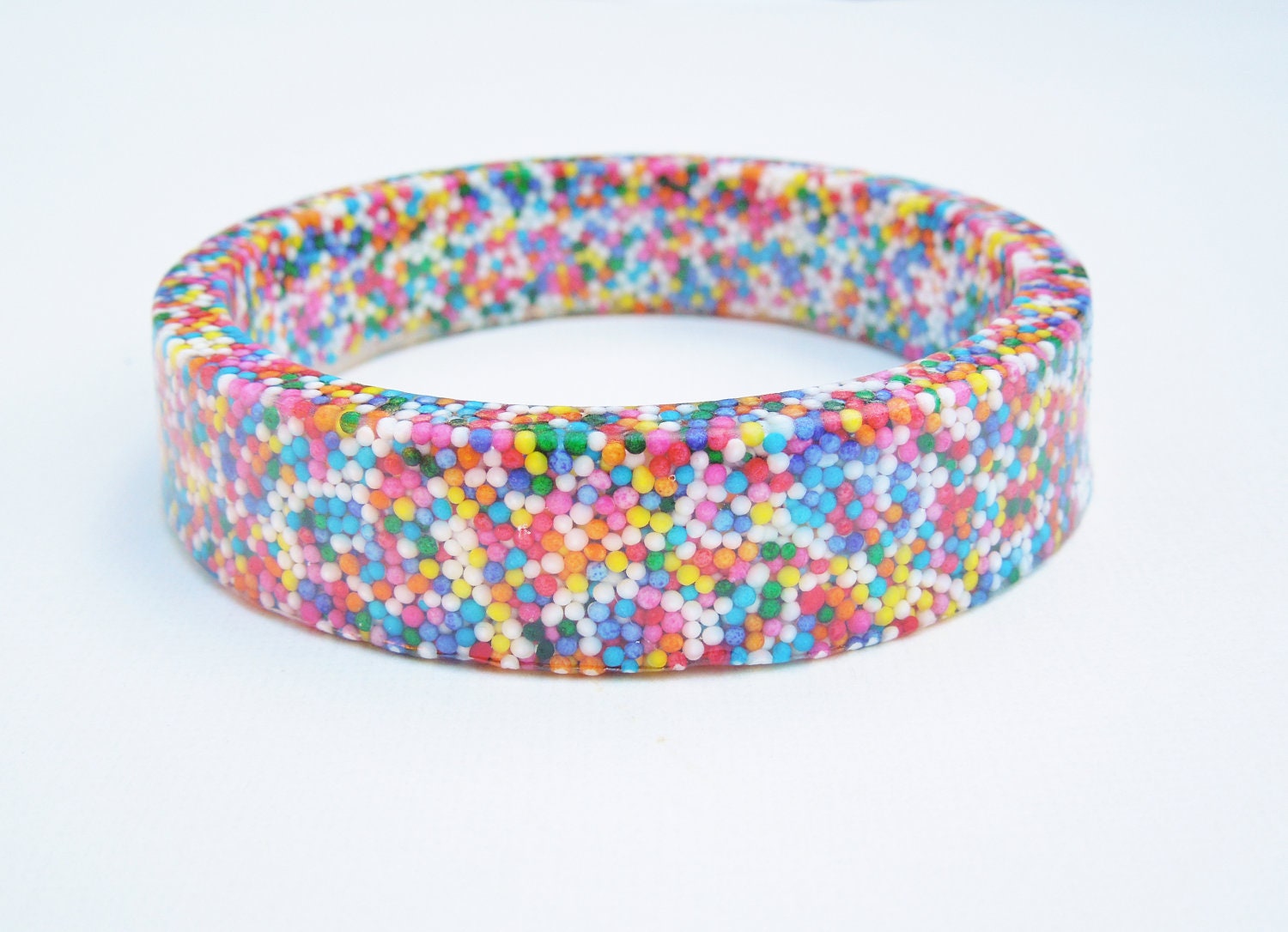Sweet Treats Resin Bangle - Hand-Made Resin Banlge with Thousands of Treats, Colorful, Unique