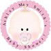 10 Count - BABY GIRL FACE - You choose ethnicity - Personalized thank you stickers Personalized party favor stickers