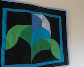 Quilted Morning Glory Wall Hanging