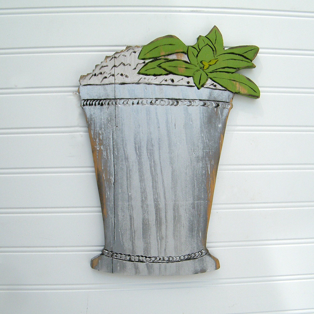 Mint Julep Cup Cocktail Wall Art Sign