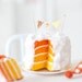 Miniature Playscale Orange Ombre Cake with Bunting