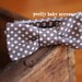 Gray & White Boys Bow Tie - Polka Dot Children's Tie