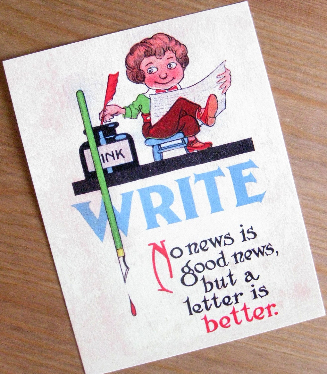 WRITE: A Letter is Better postcard set, pack of 5