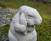 Bunny Rabbit Figurine, Concrete Rabbit Garden Statue