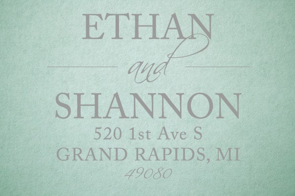Address Stamp Formal Calligraphy Custom Address Stamp