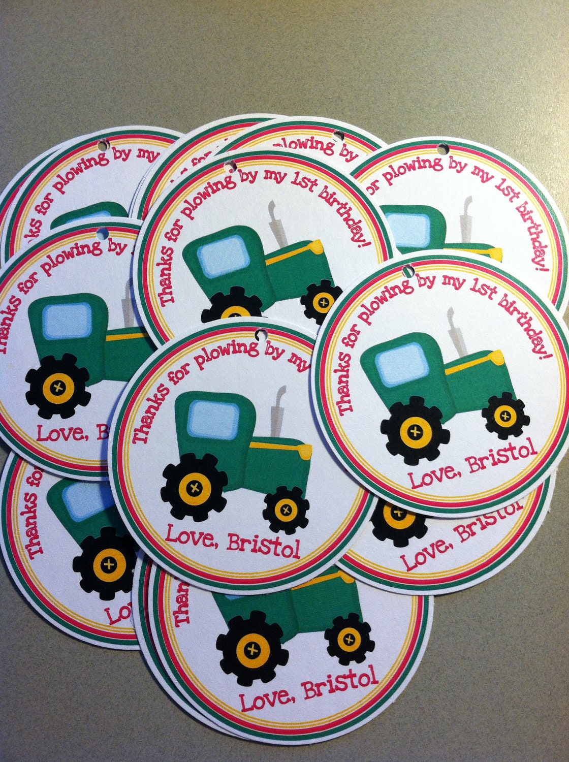 Big Green Tractor with PINK for GIRLS Il_570xn