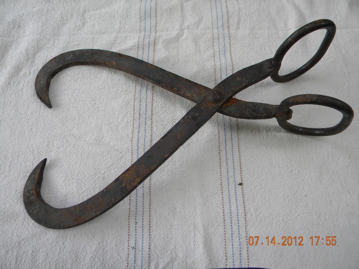 Antique Ice Tongs Hand Forged Blacksmith