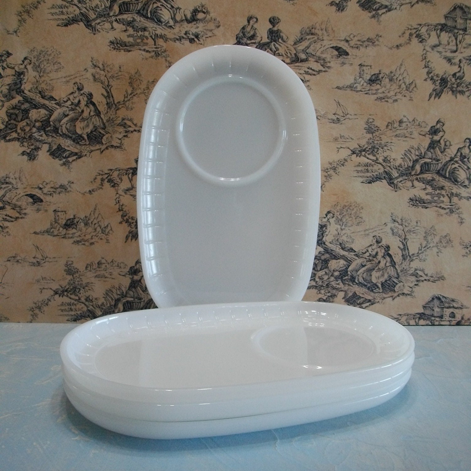 Fire King White Milk Glass Dessert Plates Set of 4