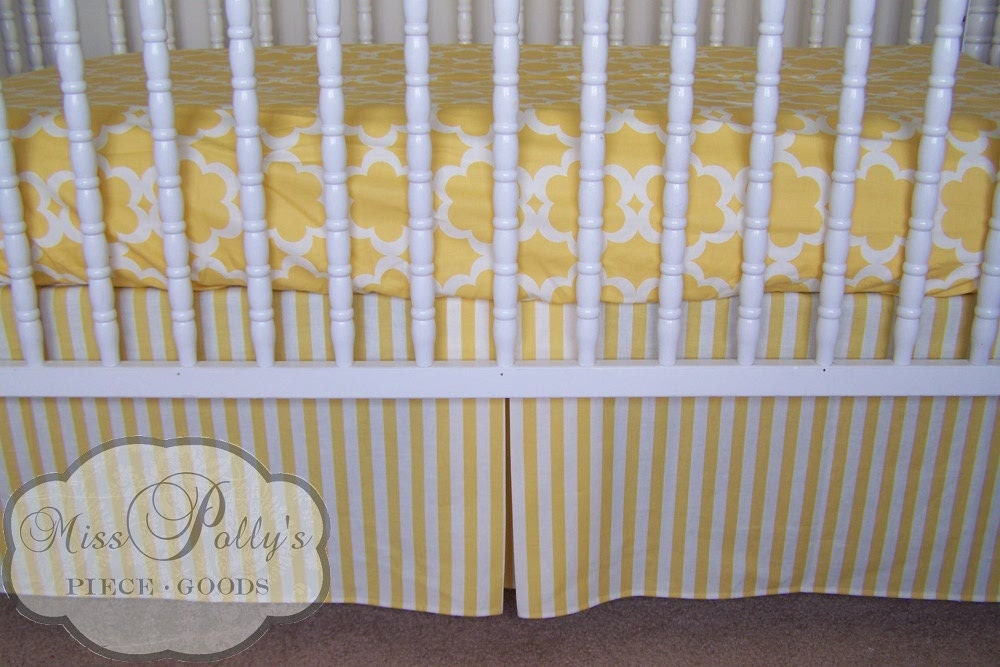 Custom Baby Crib Bedding- Design Your Own- Taza in Yellow