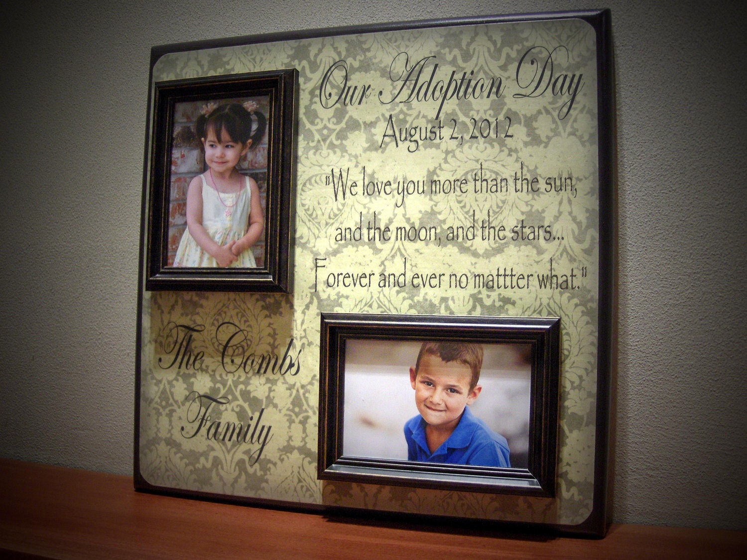 Personalized Adoption Picture Frame, OUR ADOPTION DAY, Brother, Sister, Family, Siblings