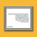 Oklahoma Typography Map 8x10 Print