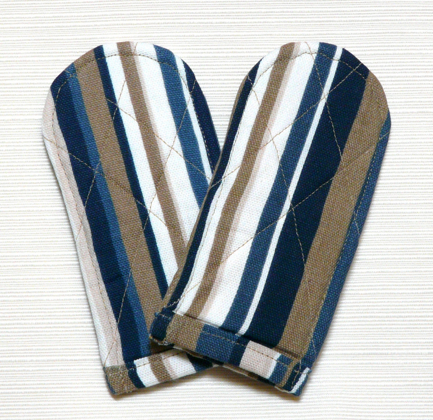 Pan Handle Pot Holder Blue Stripe by moonlight55 on Etsy