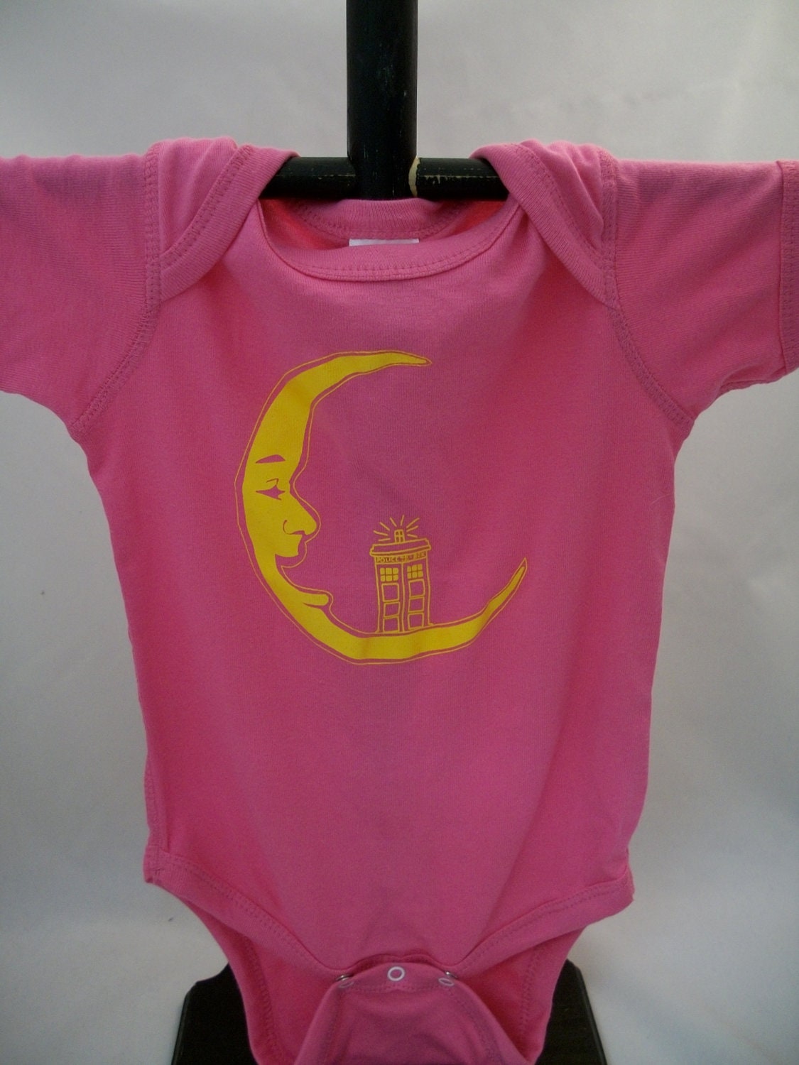6mos Madman On the Moon Pink Baby Shirt