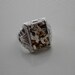 Art Deco Sterling Moss Agate Mens Ring Size 9.5 Uncas