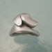 silver labrador retreiver ring. satin finish