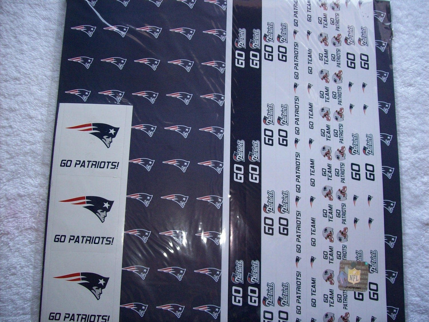 Football Sports Offical Team Scrapbook Paper Pack PATRIOTS