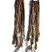 DEER SPIRIT - Long leather feather quartz crystal earrings