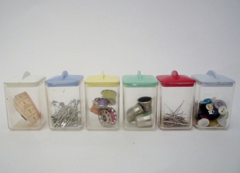 Collection of 6 Vintage Spice Boxes