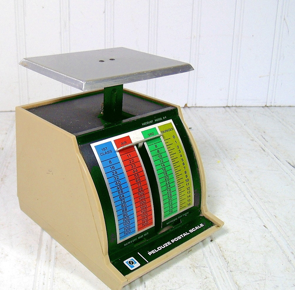 Vintage Pelouze Postal Scale - Viscount Model X-1 - 1970s Office Equipment