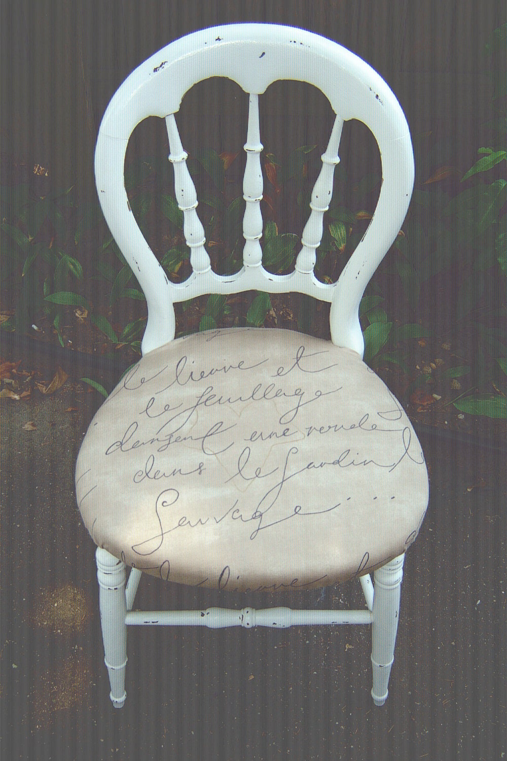 Fabulous White Vintage Shabby Chic Vanity, Mirror & Chair