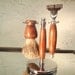 Walnut Mach 3 Shaving set including stand, Razor with insert and Brush