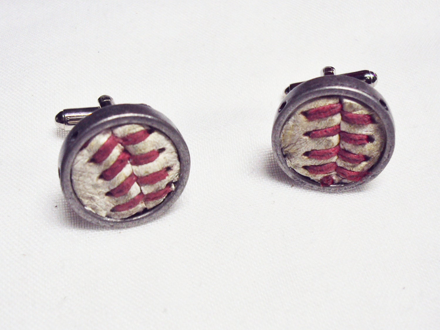 Used game ball MLB baseball SF Giants Manly man sports fanatic hand crafted cuff links
