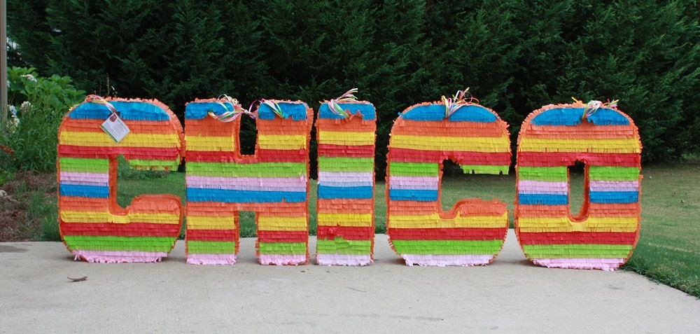 Medium Letter Pinatas -  Custom Letter Pinatas