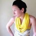 Yellow Infinity Scarf - Jersey Cotton Circle Scarf - Handmade Canary Yellow Infinity Scarf