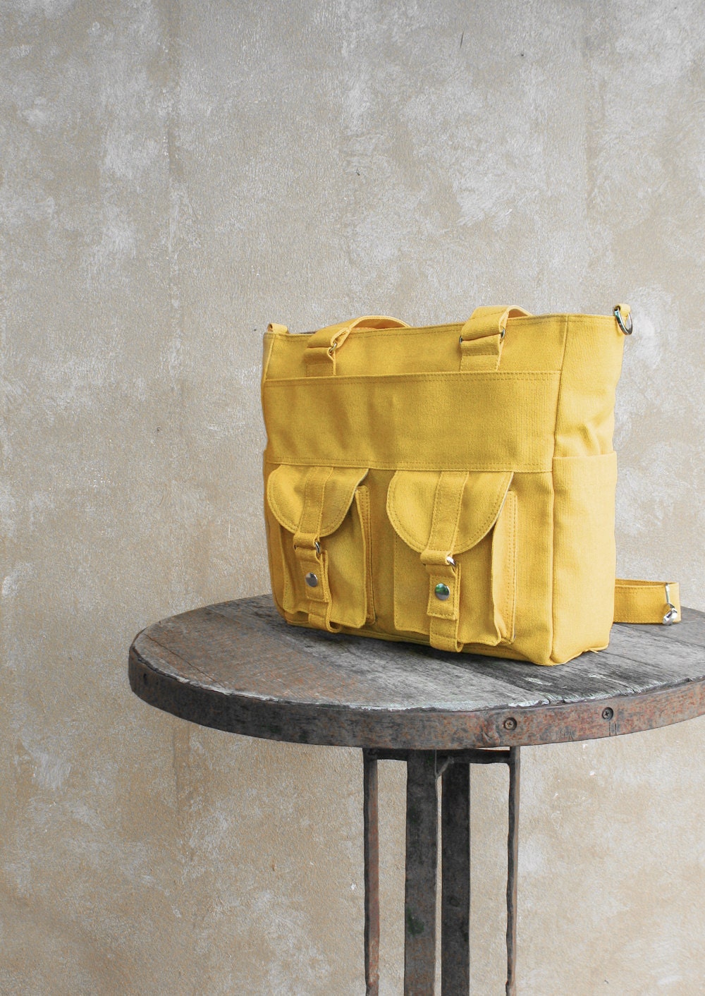 BAILEY // Lemon chiffon // 022 // Luckycann // Handmade // Everyday Canvas Bag // Holiday Sale // 10% off