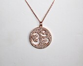 Om Necklace - Rose Gold - Ohm Necklace - Yoga Jewelry