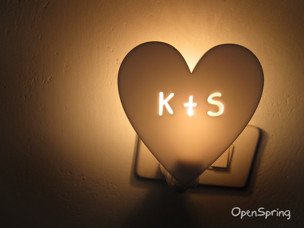 Custom My Heart Wedding Night Light