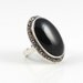 Vintage Marcasite sterling silver ring Onyx Art Deco
