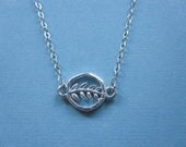 Branch Disc Necklace in silver