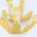 Custom listing for Jessica - one yellow bunny, one green and three pink.