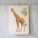 G if for Giraffe : Extra Large Vintage Alphabet Flash Card