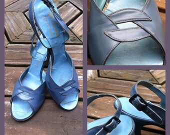 Stealing Hearts // 40s 50s PS Parad ise Shoes Open Toe Sling Backs