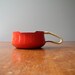 Vintage Dansk Kobenstyle Enamel Warming Pot / Pouring Cup - Red