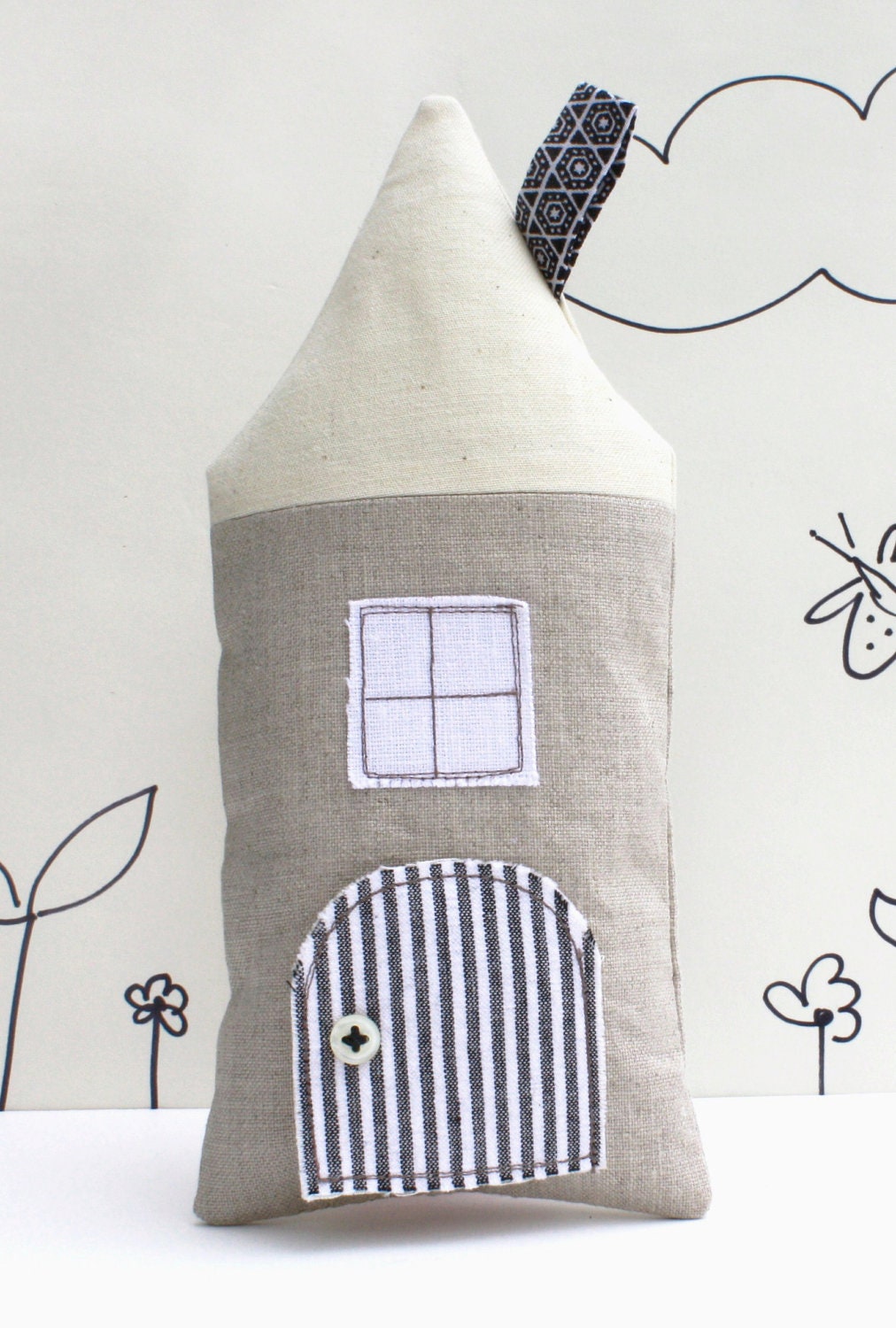 House Pillow, Tooth Fairy Cottage, Neutral, Boys, Girls, Children, Toy, Stuffed Toy, Keepsake