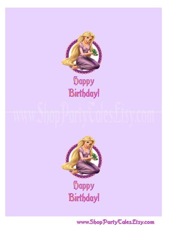 Tangled Disney Rapunzel Custom Juice Box Wraps LABELS Birthday Party Printable PartyTales Il_570xn