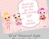 3 Princess Dolls -  Thank You Card Printable
